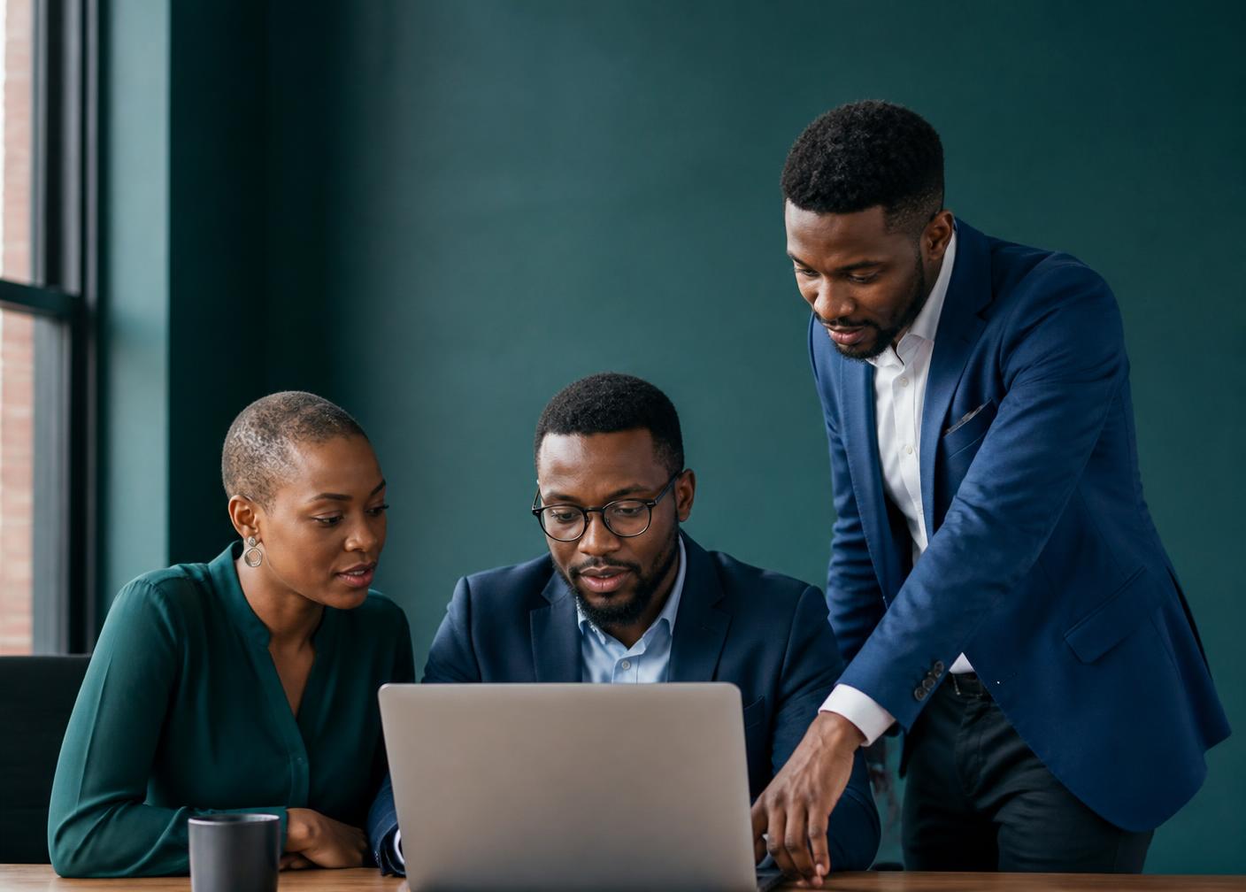 Financial professionals working together in Francophone Africa
